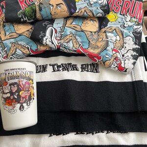 Run Travis Run 2024 Tees  (3) Towels    (2) and Cup